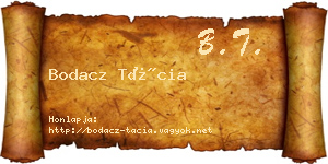 Bodacz Tácia névjegykártya